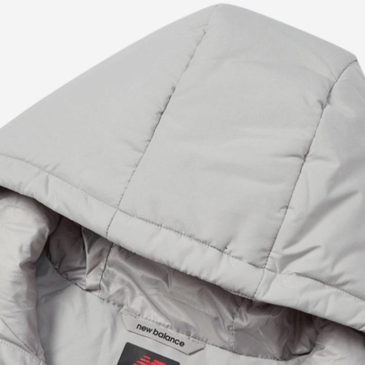 New Balance Down Jacket Winter Women's Light Gray (Unisex) Down Jackets AWJ13344 AL