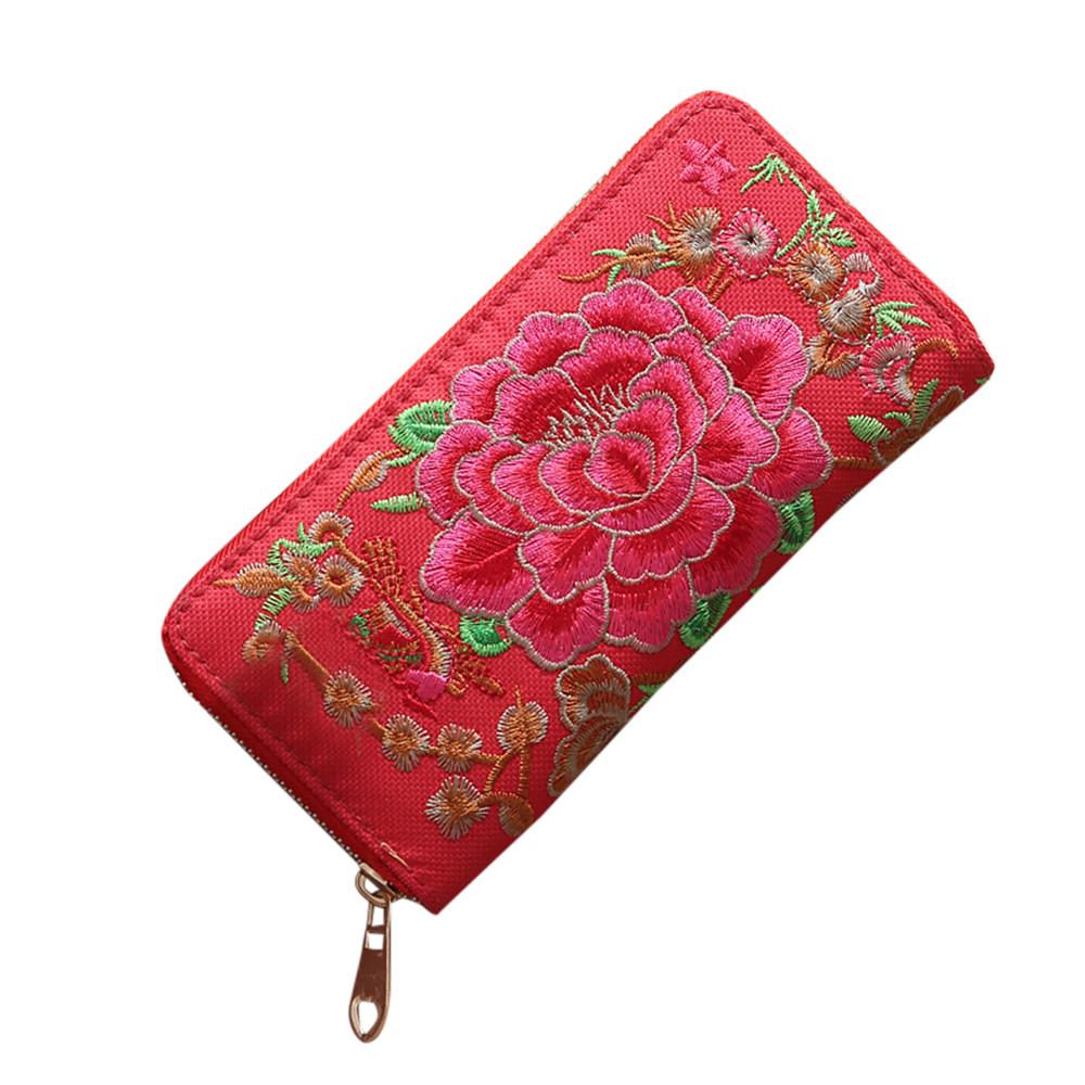 Женская мода с одной тягой и вышивкой в ​​стиле кошелька, сумка для монет