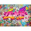 Fototapeta - Sztuka Ulicy - Abstrakcyjny Miejski Kolorowy Mural Graffiti Z Napisem