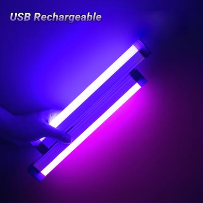 Перезаряжаемый USB цветной трубчатый светильник RGB для фотосъемки, портативный светодиодный светильник для видеосъемки, фиолетовый, синий, заполняющий свет, ночник