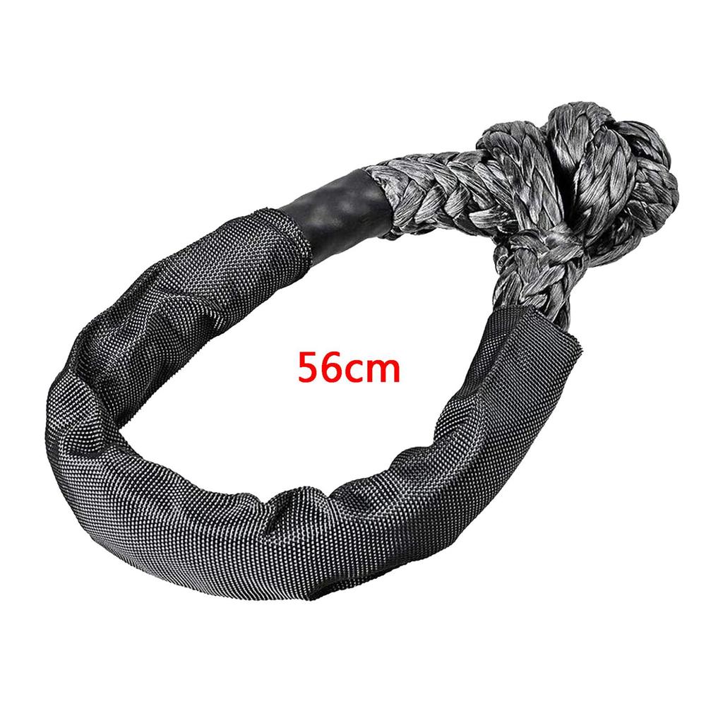 Car Tow Rope Shackle w/Winch Snatch Recovery Ring, Synthetic