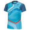 Mizuno MTC Practice Short Dry Highly Light Size M Shirt, Sleeve, Aeroflow, Breathable, Blue, U2MAA011,