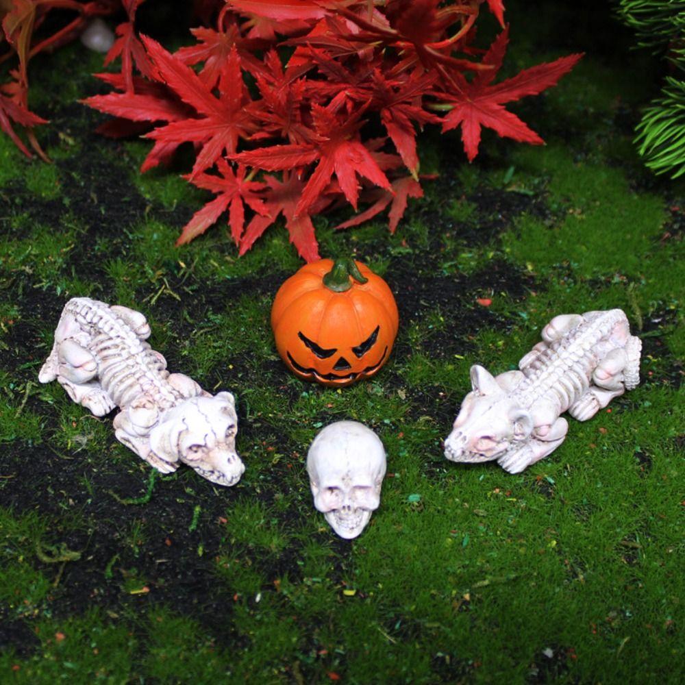 Skeleton Dog Skull Pumpkin Skeleton Skull Ornament Mini Pumpkin Ornament Holiday Party Decor