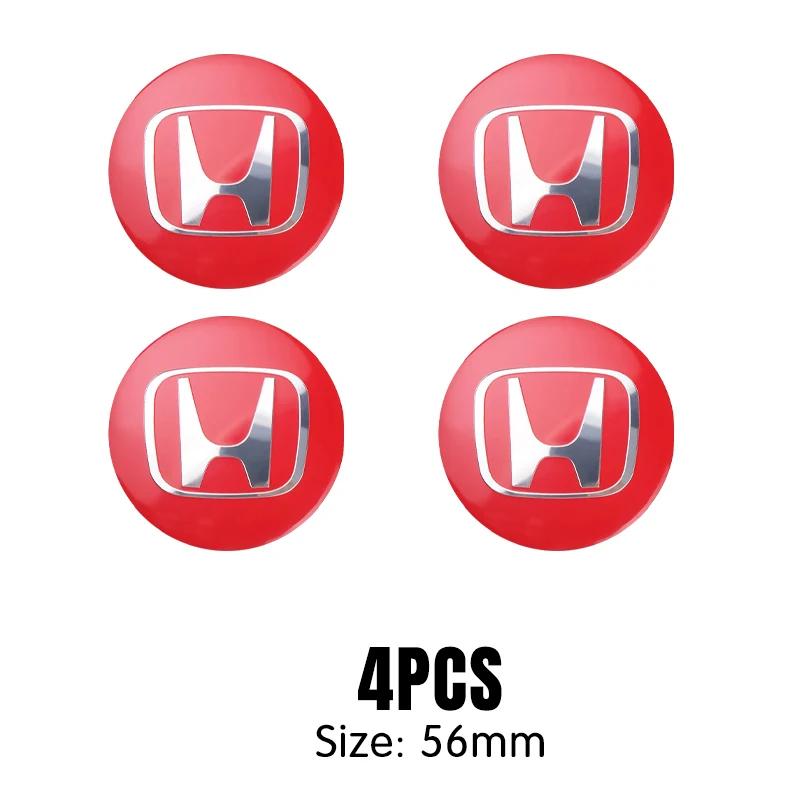 56/60mm Car Wheel Center Hub Cap Badge Logo Emblem Decal Wheel Sticker For Honda Civic City Accord Odyssey CRV Hrv Jazz CBR VTX