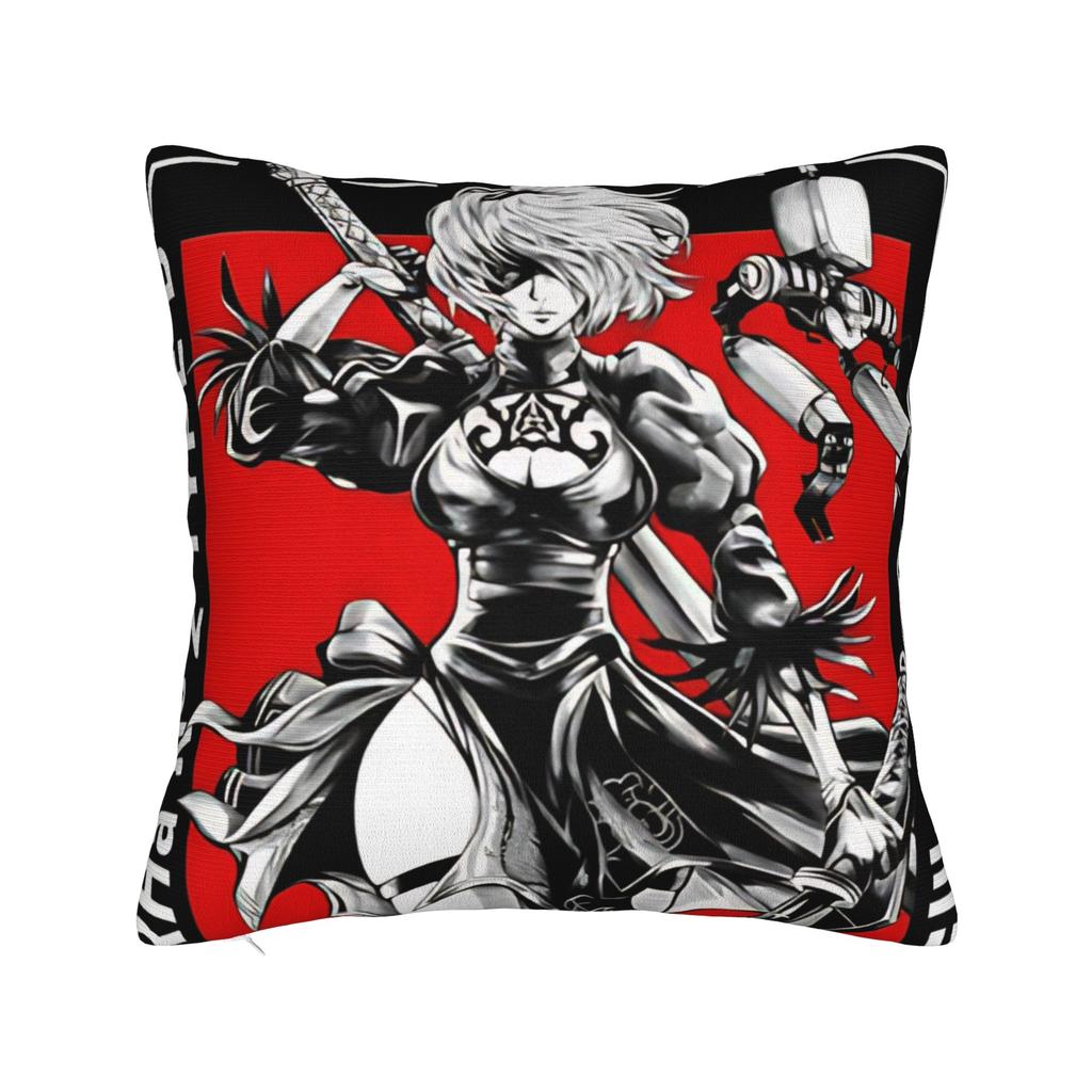 Nier Automatas Pillow Cover Design Cushion Cover Cute Funny Pillow Case For Sofa Bedroom Home Decor