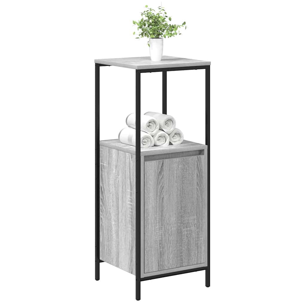 Bathroom Cabinet with Shelves Grey Sonoma 36 x 35 x 95 cm