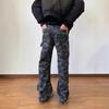 Американские уличные рабочие широкие камуфляжные джинсы мужские и женские драпирующиеся весенние ретро с высокой талией свободные и тонкие брюки прямого кроя