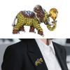 Блестящая Брошь-Слон со Стразами Элегантный Дизайн Булавка-Корсаж Для Вечеринки Вечернего Наряда Символизирующая Удачу