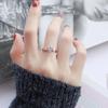 Титановое стальное кольцо с бриллиантом с покрытием из розового золота - Модный корейский стиль для женщин