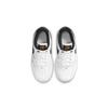 Nike Force 1 LV8 PS Metallic Swoosh Pack — Детские кроссовки белые металлик-золотой черный DM3386-100