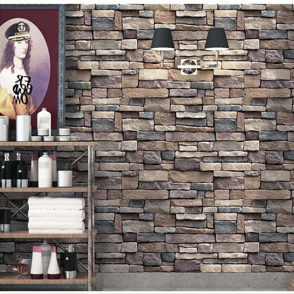 3D самоклеящиеся обои под каменный кирпич для мебели-настенные фрески для гостиной, спальни, стены, фон, водонепроницаемые виниловые обои