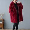 Sweaters Coat Cardigan for Women Autumn Winter Large Size Vintage Loose Long Sleeve Knit Cardigan Hooded Sweaters Jacket