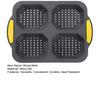 Bread Mold Heat Resistant Non-stick Pastry Mold Silicone Bread Baking Mold with 4 Grids for Home Kitchen