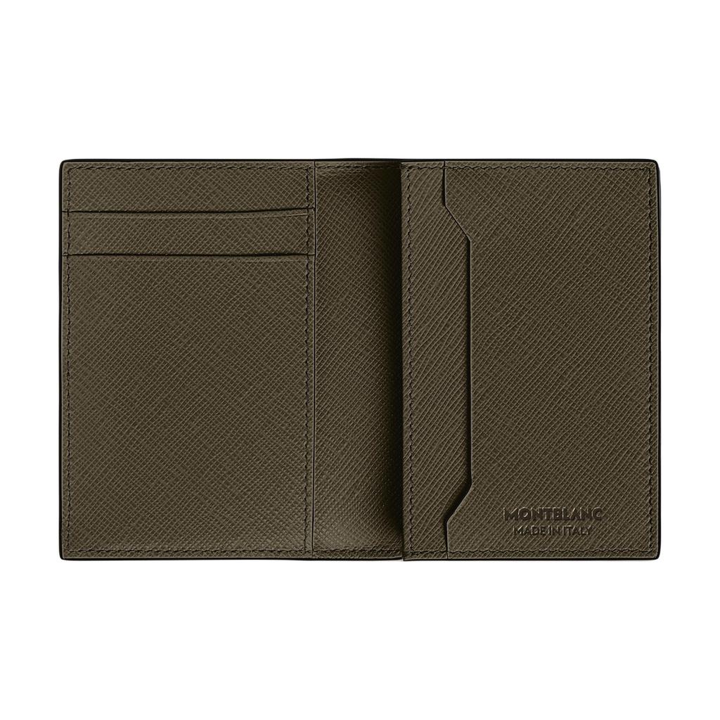 Montblanc Meisterstück Hexagonal White Star Logo Leather Card Holder Men Card Holder Khaki MB221346