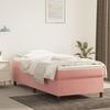 3144650 vidaXL Bed with Box Spring and Mattress Pink 80x200 Cm Velvet