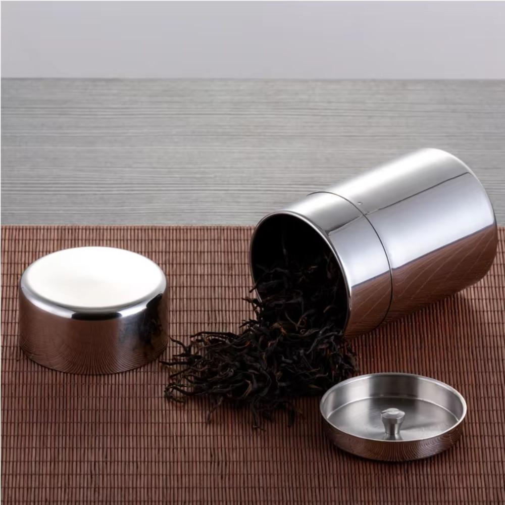 Portable Tea Caddies 304 Stainless Steel Storage Jar Teaware Tea Packaging Cans  Tea