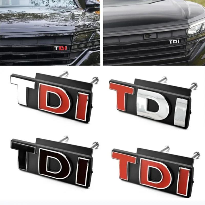 AGLNX1 3D Metal TDI Logo Car Front Grille Emblem Sticker Fender Side Rear Trunk Auto Badge Decor For VW Polo Golf Jetta Passat MK4 MK5