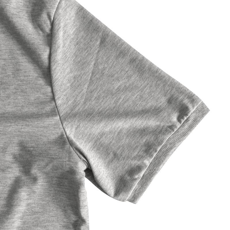 Мужская летняя повседневная однотонная футболка-henley с коротким рукавом