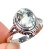 Natural Green Amethyst Gemstone Handmade 925 Sterling Silver Gift Ring S.7 S0m32