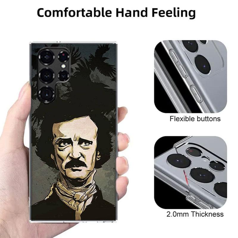 Edgar Allan Poe Cases Phone Case for Samsung Galaxy S26 Ultra S25 Edge S24 S23 FE S21 Plus S20 S22 S10 Cover TPU Capa Shell Shoc