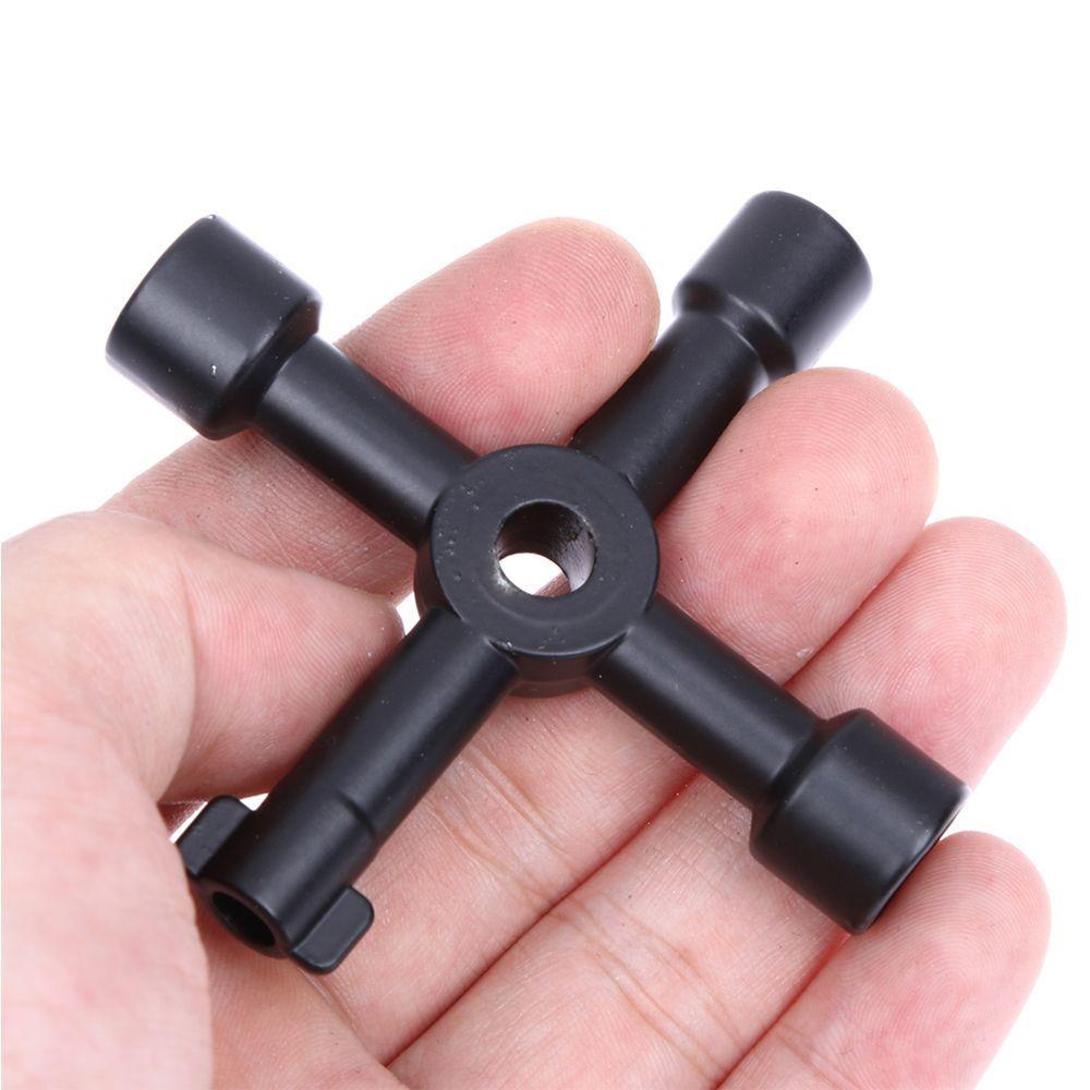 Zinc Zinc Alloy 1PCS Black Triangle Key for Train Electrical Elevator Cabinet Valve Cross Key Universal