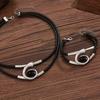 Аксессуар для вечеринки для женщин Дизайн с двойным черным шнуром Богемный стиль Набор модной бижутерии Набор ожерелья и браслета Идеальный подарок Деликатные украшения