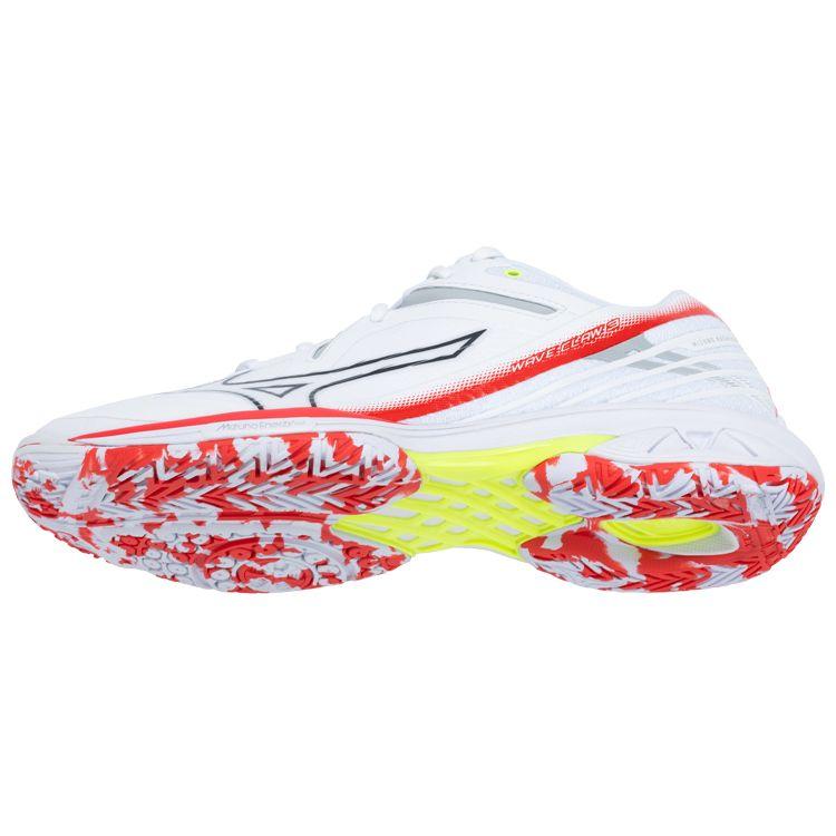 Mizuno Кроссовки унисекс Wave Claw 3 Wide White Radiant Red Ebony 71GA244305