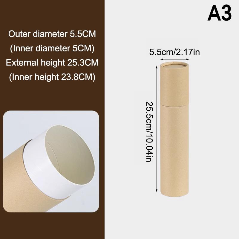 1 шт. Туба для упаковки флакона эфирного масла, коробка, крафт-картонные тубы, круглые крафт-бумажные контейнеры для карандашей, чайница, кофе