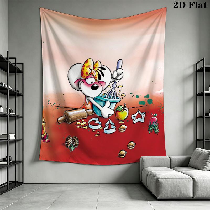 diddl Wall Tapestry Aesthetic Wall Hanging Printed Fabric Blanket Decorative Tapestries for Bedroom Living Room Home Decor