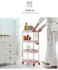Многоярусная напольная тележка-полка для хранения для ванной и кухни