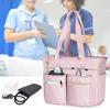 Fasrom Teacher Bag, Large Capacity, Nurse Bag, Stylish Tote Bag with Multiple Pockets, Perfect for Commuting, School, and Nursing, Pink