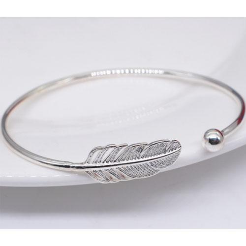 925 Silver Angel Feather Lucky Arm Cuff Designer Bracelets Bangles For Women Party Jewelry Gifts Jewellery