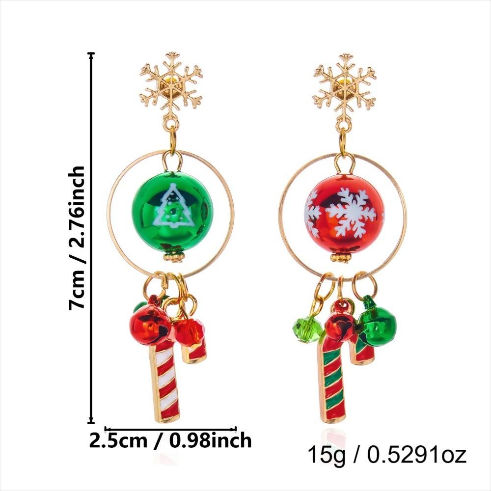 Star Christmas Dangle Earrings Wreath Christmas Drop Earrings Women Gifts