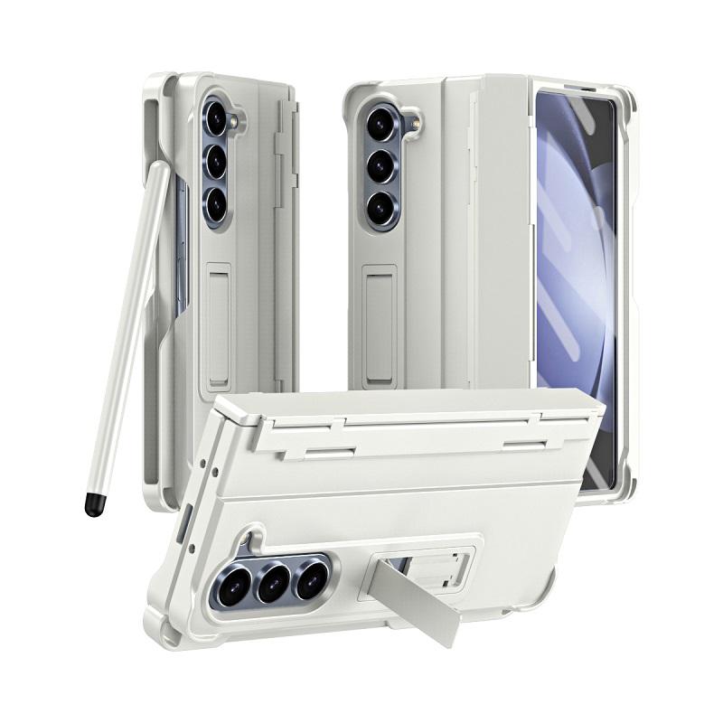 Невидимая подставка для Samsung Galaxy Z Fold 6 5 4 3, чехол, слот для ручки, стилус, стеклянная пленка, защитная крышка на петлях экрана, держатель-подставка