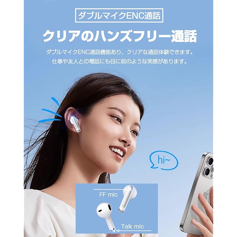 [High End , Clear Sound [Deep Bass] Wireless Earphones Bluetooth Earphones Bluetooth5.4 Earphones Hi-fi Sound Quality AAC Double Microphone ENC Noise