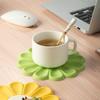 Daisy Flower Insulation Mat for Hot Pots and Dishes 6.7 Inch Round Flexible Silicone Pot Holders Hot Pads Anti-Slip Coaster