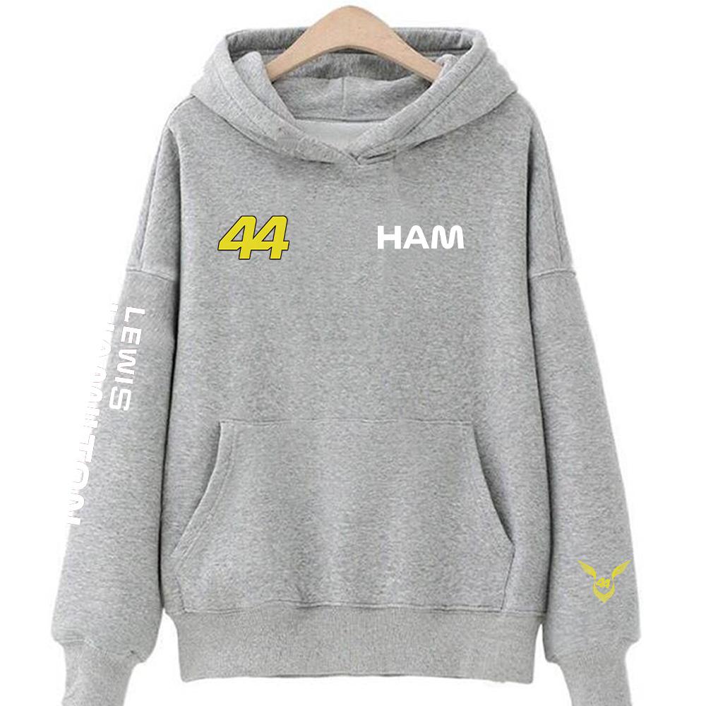 Худи Hamilton 44 Худи Lewis Hamilton Racing Унисекс Модная одежда С длинным рукавом Уличная мода Спортивный костюм Худи
