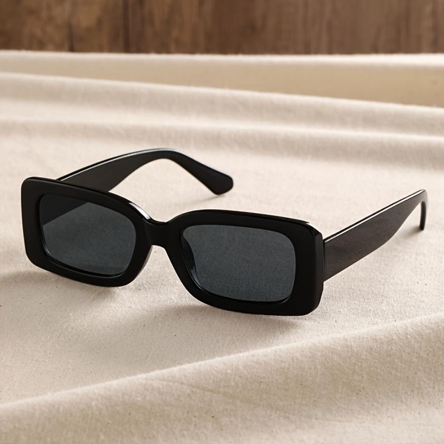 Women'S Rectangular Glasses – Minimalist Black PC Frame, Lightweight & Durable, Suitable for Daily & Formal Occasions, Modern Elegant Design
