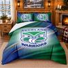 Printed 3Pcs Bedding Set Wigan Warriors Pattern Bed Sheet Pillowcase For Bedroom Decor