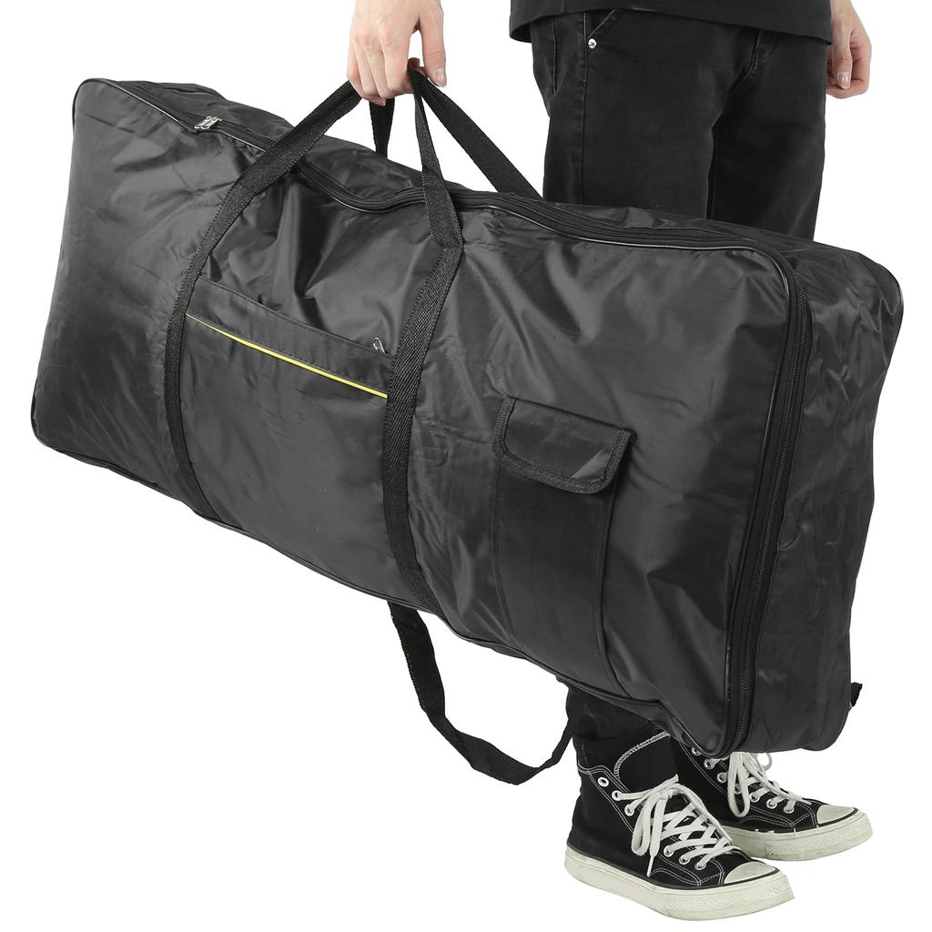 Сумка для 61-клавишной клавиатуры Чехол для электронной органной пианино Водонепроницаемая ткань Оксфорд Черный