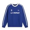 Li Ning Sports Lifestyle Series Casual Retro Fashion Versatile Color Block Letter Stripe Round Neck Loose Sweatshirt Unisex Sweatshirt AWDVF87-5