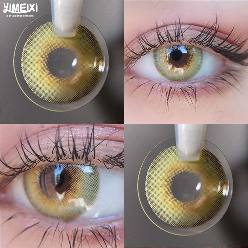 Цветные контактные линзы Mill Creek, 1 пара/2 шт., серые, натуральные, ежедневные, круглые, мягкие линзы 0 класса, цветные косметические контактные линзы для ежегодного использования