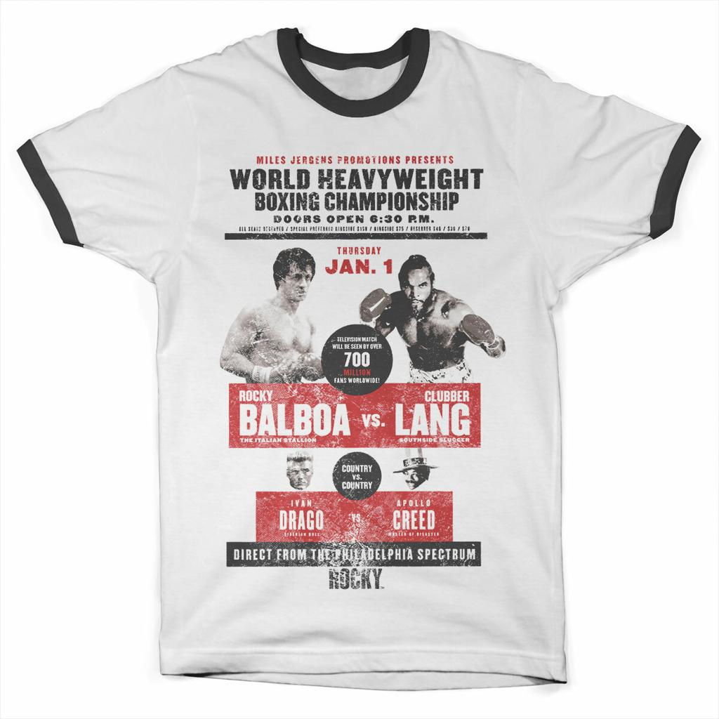 ROCKY Official License World Heavy Ringtone T-SHIRT S-XXL Sizes