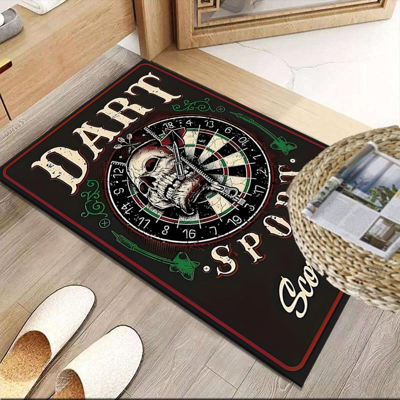 Throw darts Printed Carpet, Kitchen Rugs, Yoga Mat, Non-Slip Mats, Rug for Bathroom, Living Room bedroom, Camping Rugs Christmas Gift
