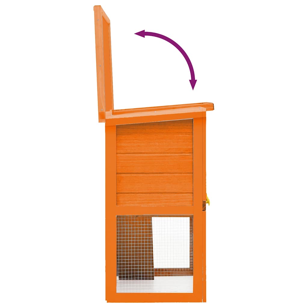 Rabbit Hutch Small Animal House Hare Hutch with 1 Door Wooden