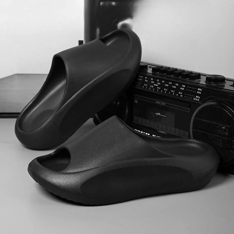 Модная мужская обувь для дома, сабо, мягкие шлепанцы, летняя распродажа для пляжного дома, удобные, мужские, резиновые, повседневные, мужские тапочки