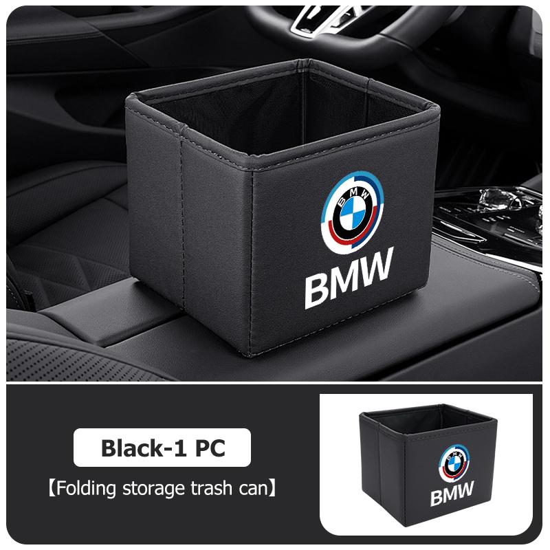 AAAOS1 Portable Car Trash Bin Garbage Can Foldable Waste Storage Basket For BMW 50th Anniversary Edition E36 E46 E53 E90 E60 E93 E87
