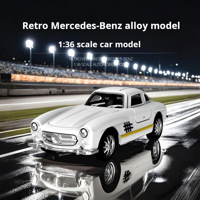 1/36 Металлическая модель автомобиля для Benzs 300SL Литье под давлением Металлическая игрушка Классические транспортные средства Модель автомобиля Симуляция Коллекция Детские подарки