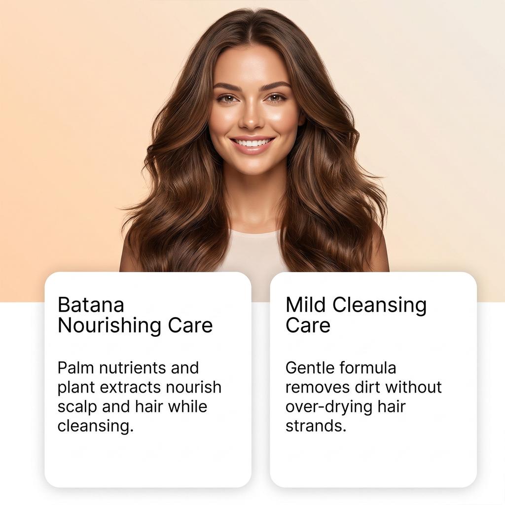 Batana Hair Care Shampoo Gentle Scalp Cleansing Oil Control Moisturizing Smooth Frizz Repair 500ml