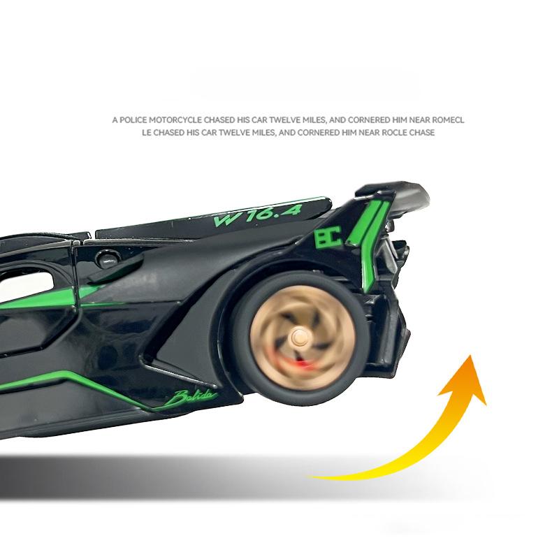 1/32 Bugatti Bolide Supercar литая игрушечная модель автомобиля со звуком и светом детские игрушки коллекционные предметы подарок на день рождения